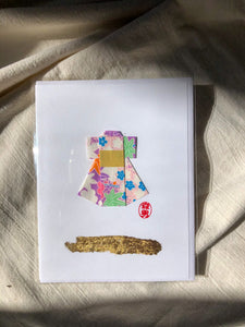 Female Kimono Card with Gold Foil (Purple)
