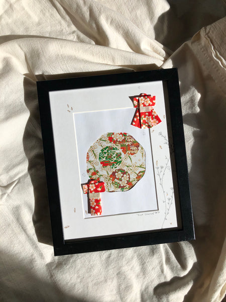 First Glance | Origami Framed Art | Original Artwork | 20cmx25cm (7.8"x9.8")