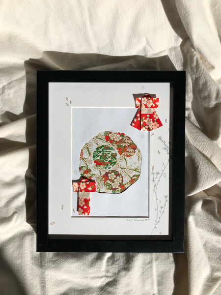 First Glance | Origami Framed Art | Original Artwork | 20cmx25cm (7.8"x9.8")