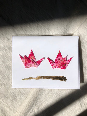Anniversary Card | Pink Cranes